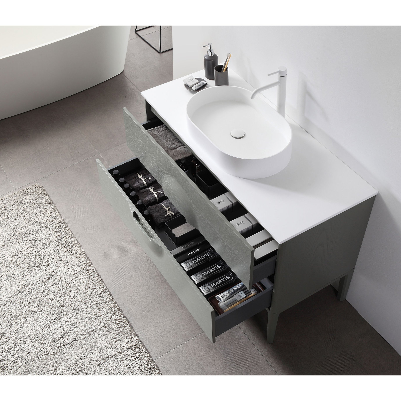 Colmar 48'' Single Bathroom Vanity, Olive Green