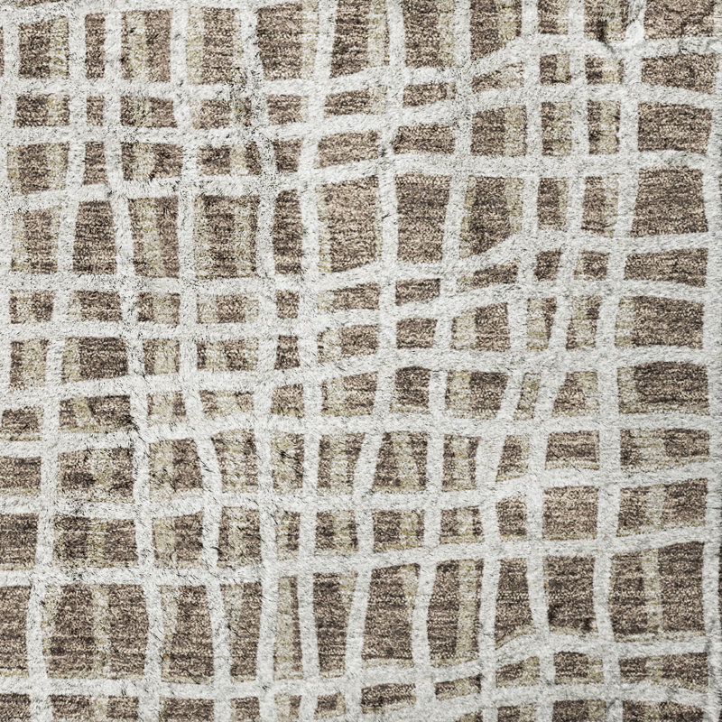 Striped Indoor Rug, Brun, 5' x 7'6"