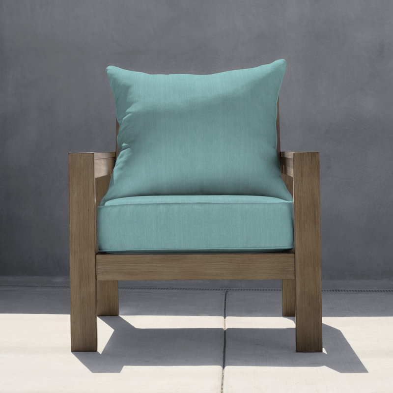 Outdoor Deep Seating Cushion Set – Comfortable, Durable, Weather-Resistant Design - Basics by Wayfair™, Mist, 24" W x 23" D