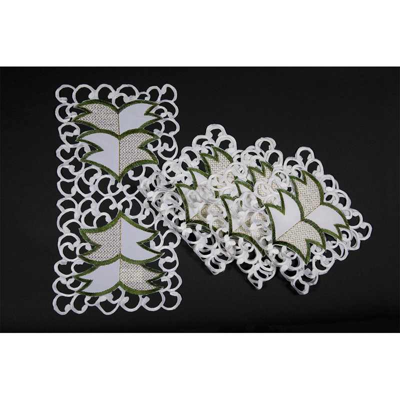 Traycloth/chemin de table de fêtes brodéed nappe Salley