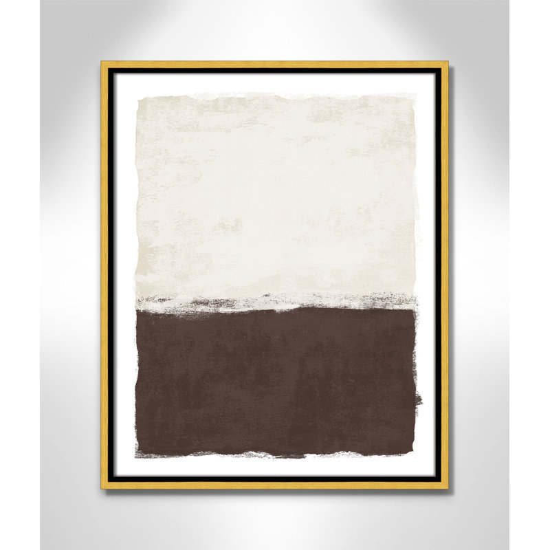«Chocolat trempé II» par Natalie Carpentieri, L 17,5 po x H 21,5 po, Flotteur doré