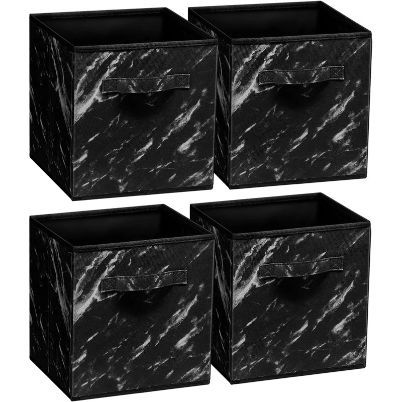Panier d'organisation pliable en cubes Sorbus, Noir