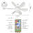 Biyori Ceiling Fan with Light 3-Speed Brushless Motor Remote Control Chandelier Fans-98234025