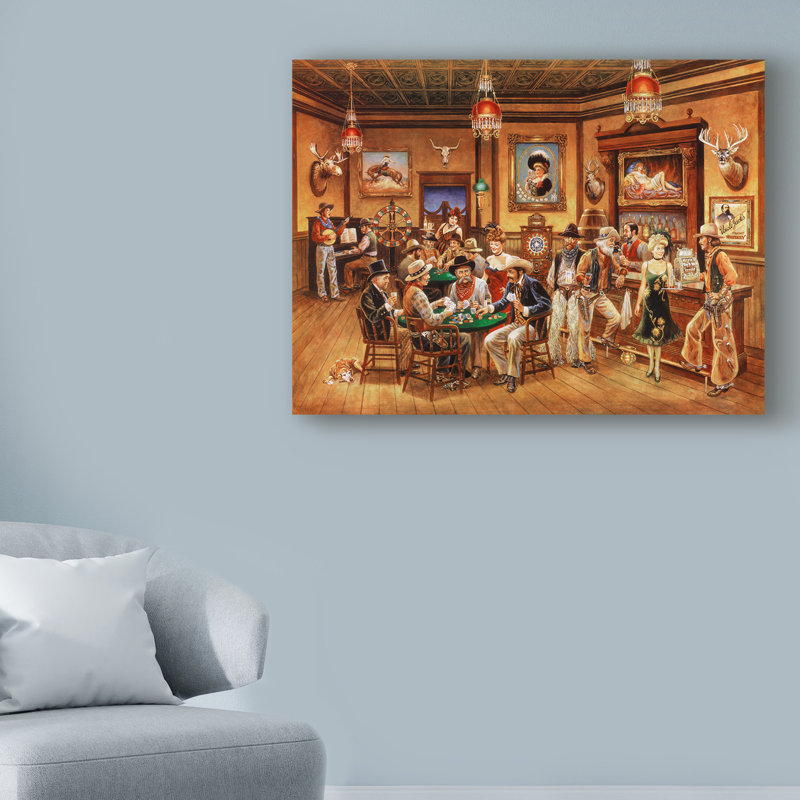 « western berlin », reproduction de peinture à l’acrylique sur toile tendue, H 35 po x l 47 po x P 2 po