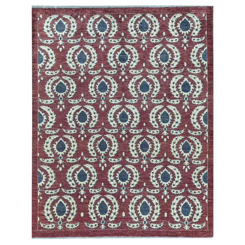 Tapis rouge noué à la main de haute qualité