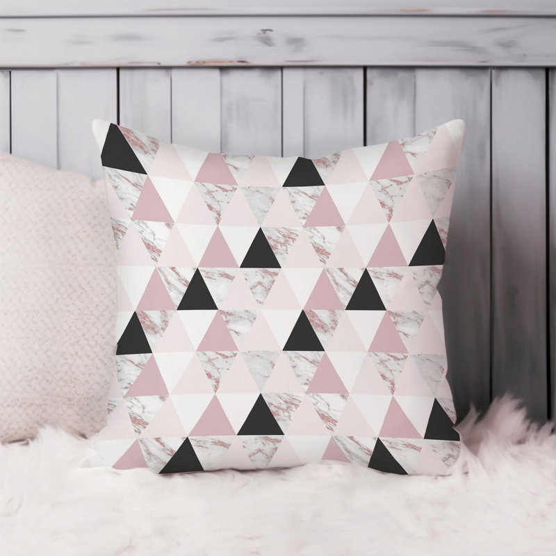 Abstract Triangles Pattern I Mid-Century Modern, 20" H x 20" W