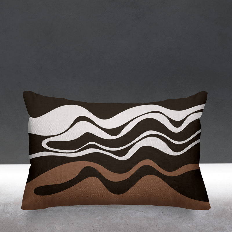 Housse et insert de coussin d'extérieur, Marron