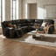 Canapé modulaire en cuir 6 pièces Preston
