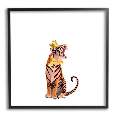 «Royal Tiger with Crown» par Amelia Noyes, reproduction d'art sur toile