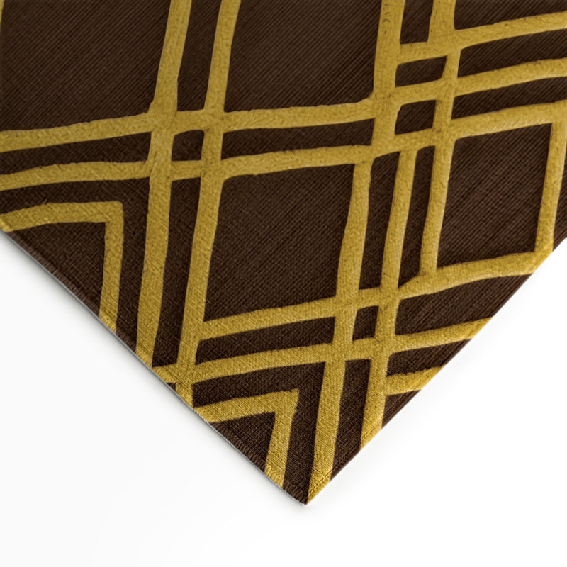 Trellis Brown Indoor and Outdoor Area Rug, Rectangle 9' x 12'