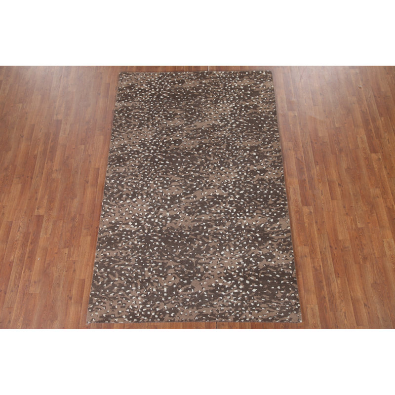 Tapis marocain brun moderne 5 x 8