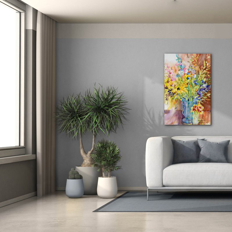 Art mural sur toile Winston Porter «Blue Vase» par Annelein Beukenkamp, H 40 po x l 26 po x P 1,5 po