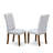 11 Piece Kitchen Table Set Includes a Rectangle Dining Table with Removable Leaf and 10 Grey Linen Fabric Parson Dining Chairs, Destressed Jacobean-321559977-321559980-387494295