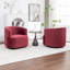 Fauteuil demi-tonneau pivotant rembourré Tybias-614981180