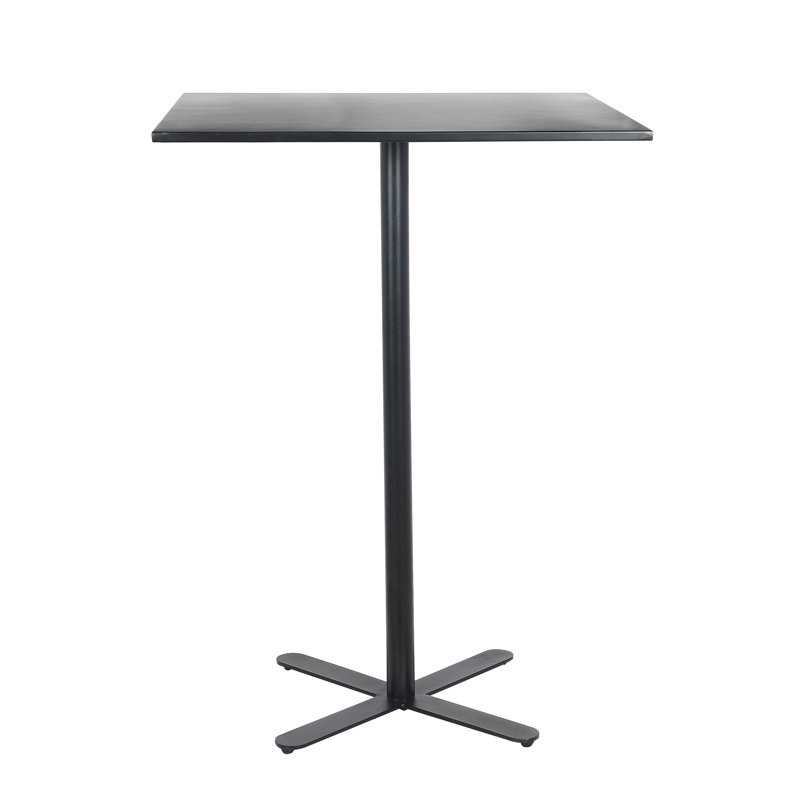 Support de table d'extérieur 24 po carré, Noir givré, H 41,34 po x l 30 po x L 30 po