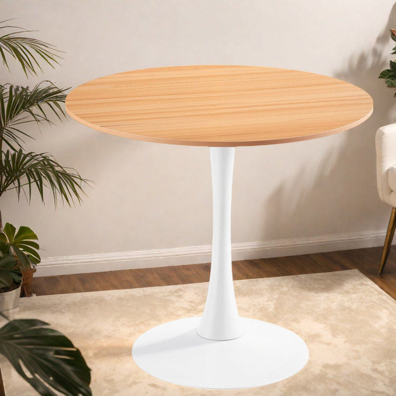 Table de salle à manger compacte en MDF de chêne, table de loisirs moderne pour la maison