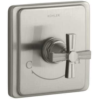 Garniture de valve à fines rayures avec poignée en croix pour valve thermostatique, nécessite une valve