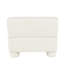 Fauteuil d'appoint carré en polyester blanc Boucle