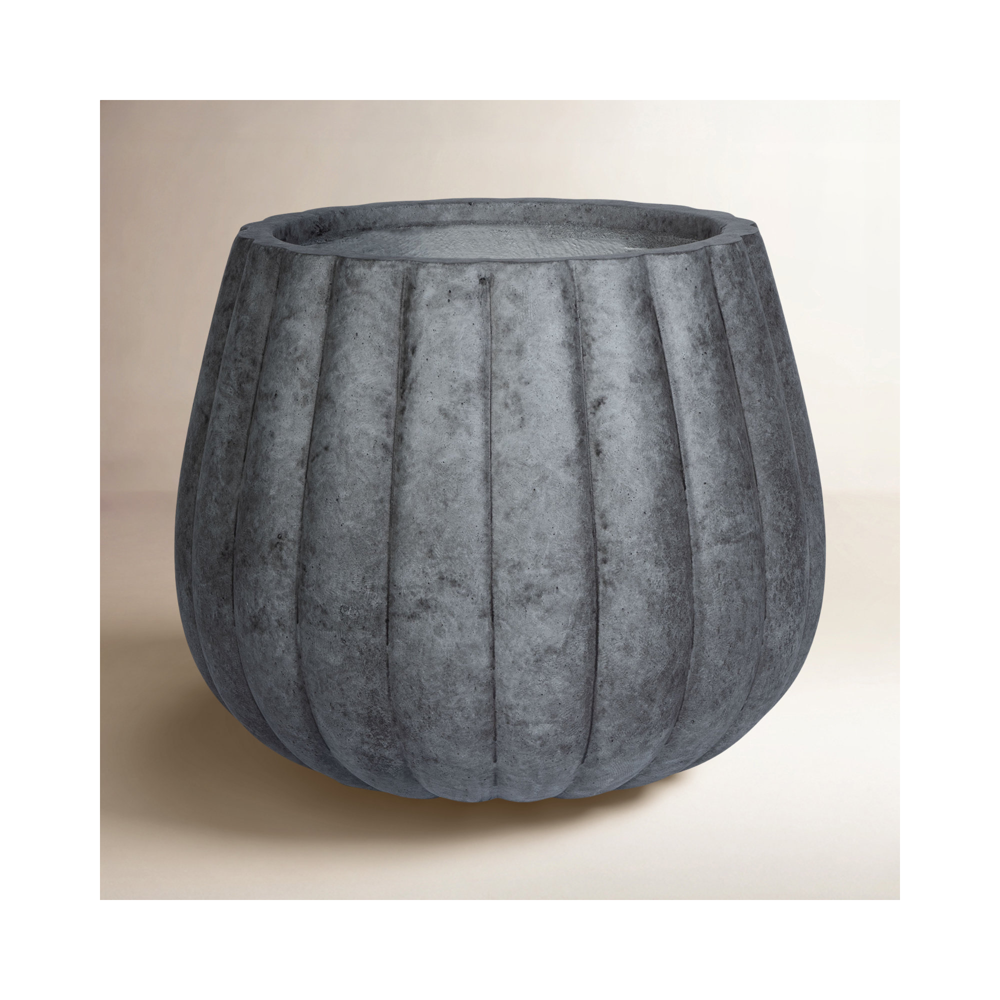 Prussia Concrete Pot Planter, Gray