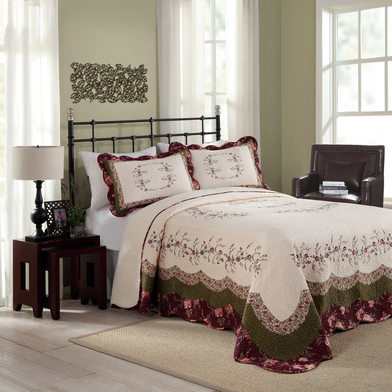 Brooke Embroidered Floral Single Pillow Sham, King