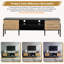 Unfinished TV Stand for TVs up to 70" with Fireplace Included