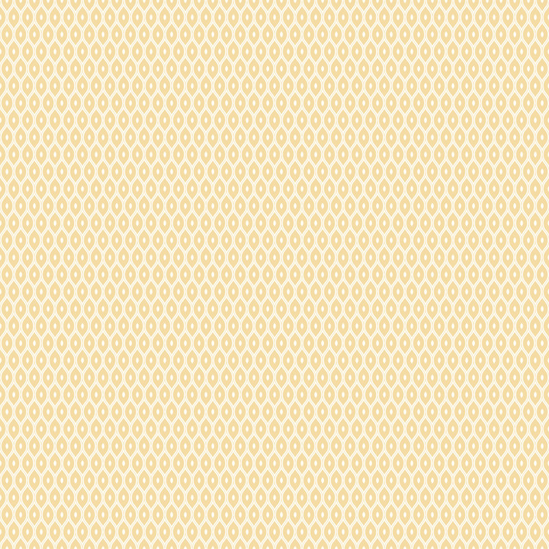 Tiny Ogee - Charcoal 10m Wallpaper, Yellow Geometric