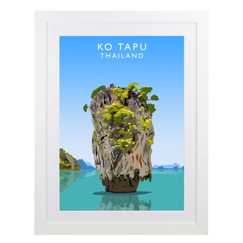 1 Piece Wall Art, 43.5 cm H x 33.5 cm W x 2.2 cm D, White Wood Frame