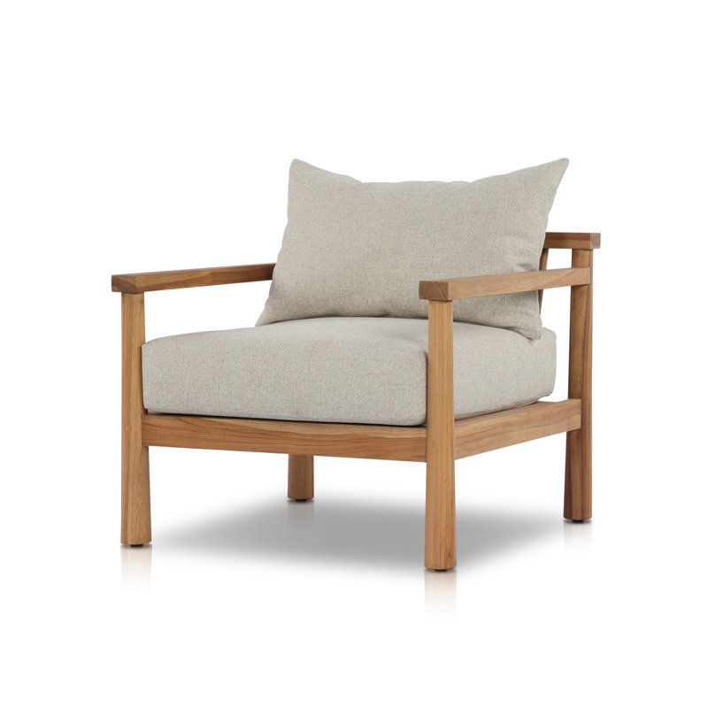 Swiger Teak Patio Chair with Cream Cushions