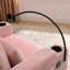 Canapé inclinable simple avec dossier réglable manuellement, port de charge USB sur le côté de l'accoudoir, support pour téléphone inclus, rangement caché pour l'accoudoir et repose-pieds de rangement assorti - rose-608881412
