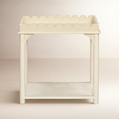 Madeline Scalloped Rectangle Side Table