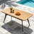 Murcano 70" Modern Outdoor Dining Table with Trestle Base - Grade-A Teak & Aluminum Patio Table for 6