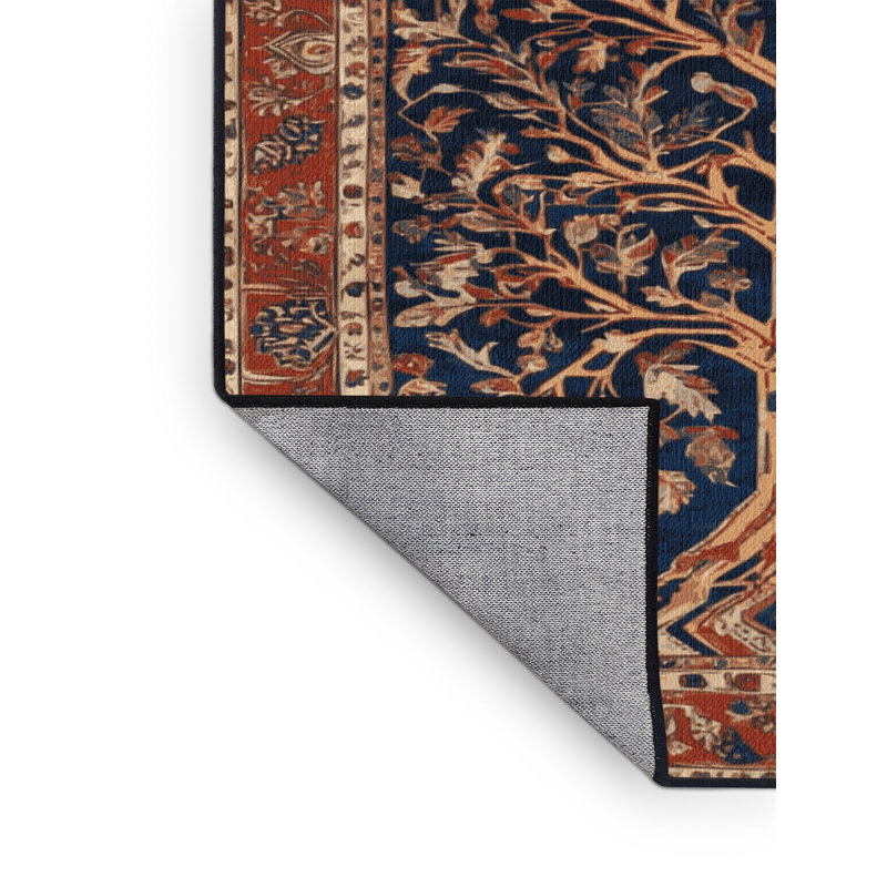 Tapis brun lavable à la machine, Rond 7 pi