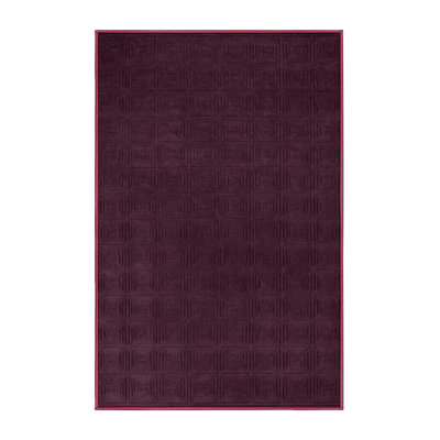 Machine Washable Trellis Red Area Rug