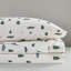 Ensemble de draps avec motif arbres et camions verts-113578485
