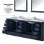 Meuble-lavabo double bleu marine