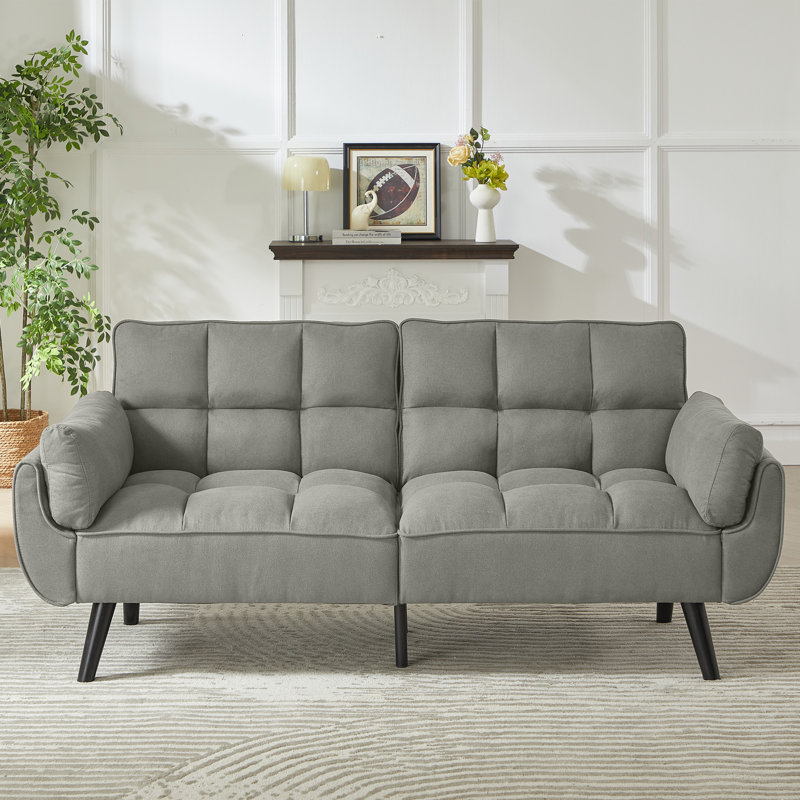 3 Seater Linen Blend Sofa, Grey