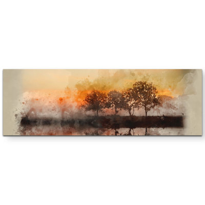 Leinwandbild Autumn Landscape Watercolour