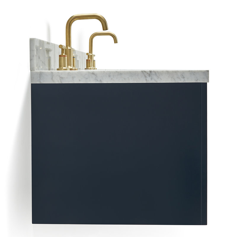 73'' W Double Vanity, Midnight Blue, Satin Brass, 61"