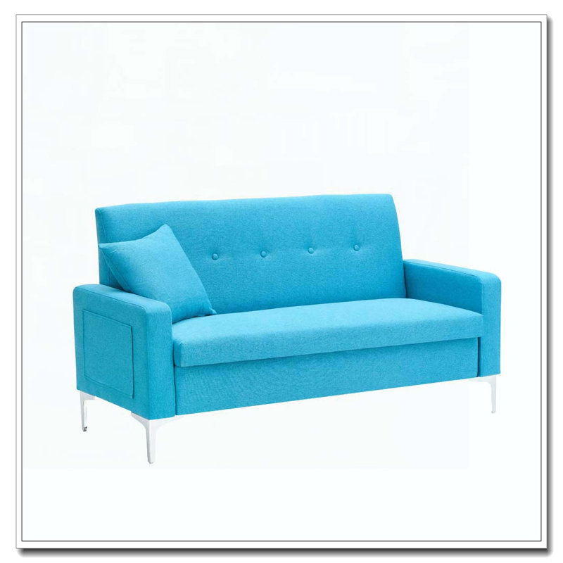 Canapé double confortable de 57 pouces, Bleu