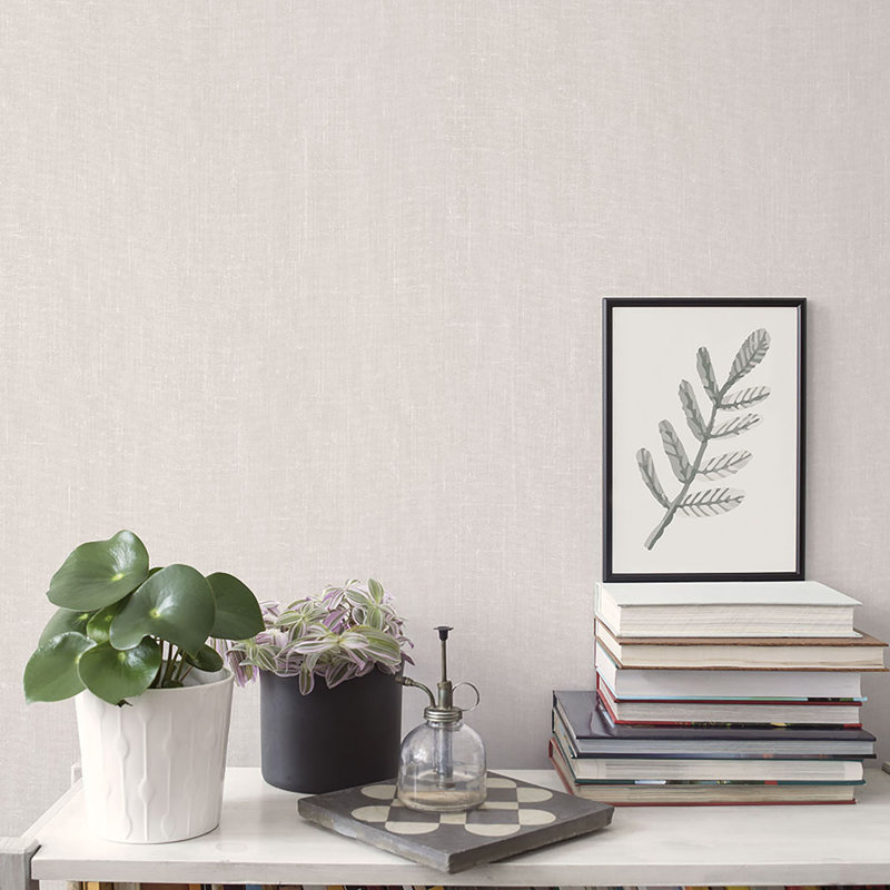Geometrix 10m x 52.8cm Satin Wallpaper Roll, Beige