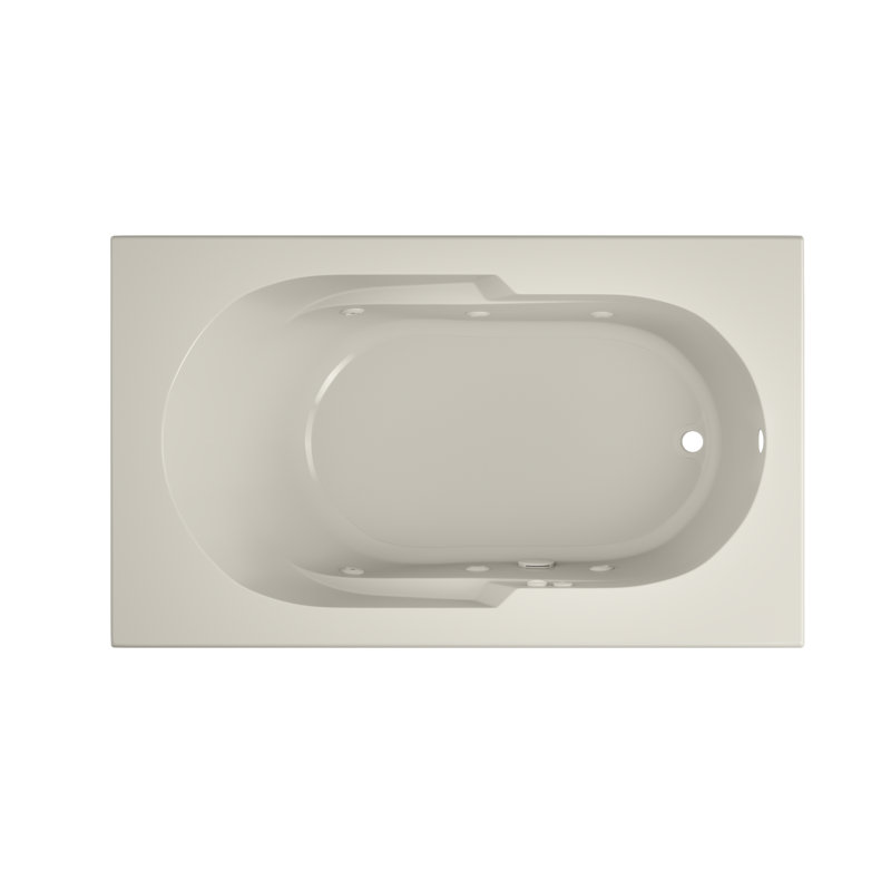Signature® 60" x 36" Drop In Acrylic Bathtub, Oyster, Right