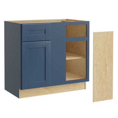 Meuble de coin de cuisine aveugle Gallery Express Mercer, assemblé, 91,4 cm (L) x 61 cm (P) x 87,6 cm (H), bleu marine