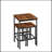 Bar Table Set, Square Bar Table with 2 Bar Chairs, Industrial Style Bar Chairs-1056684355
