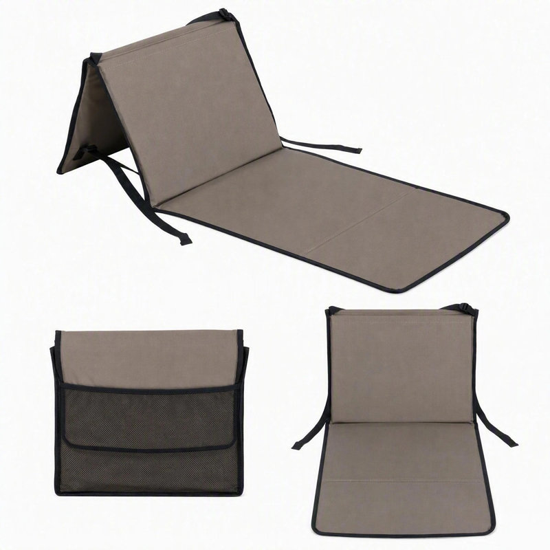 Chaise longue portative avec dossier réglable pour adultes SUNJoy, Kaki