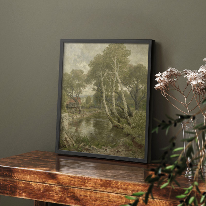 "Vintage Landscape CLxx III" sur, Noir, H 14 po x l 11 po