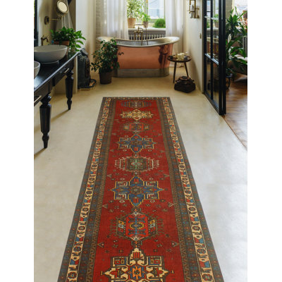 Ashveer One-of-a-Kind 3'1" X 14'11" 1980s Runner Wool Area Rug