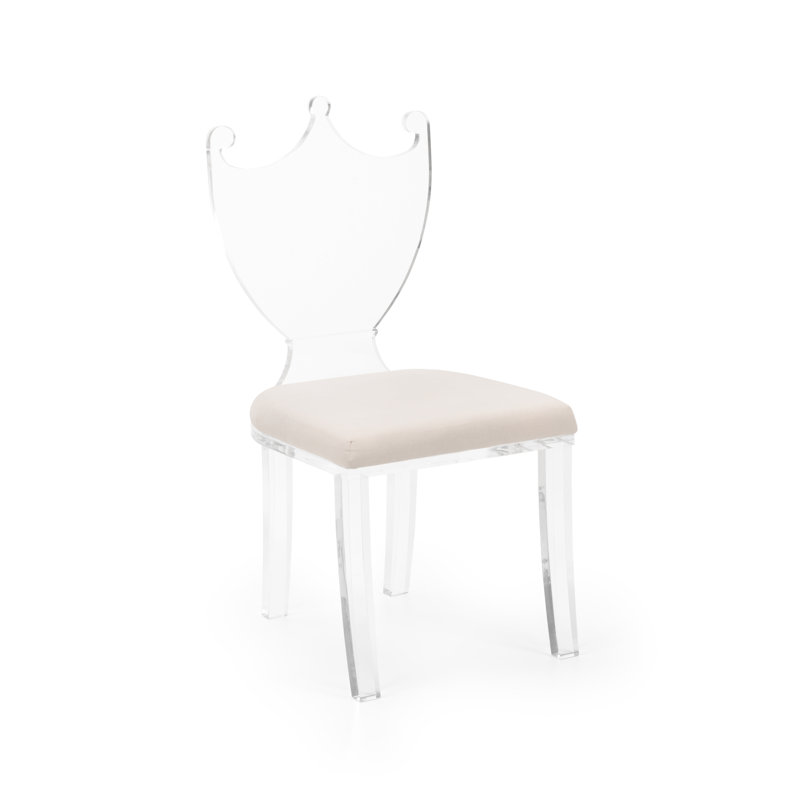Regency Upholstered Dining Chair, Clear
