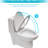Ceramic Dual Flush Toilet With Seat And Water Technology - Bathroom White One Modern Look