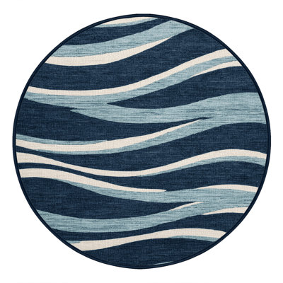 Washable Waves patterns Nautical Area Rug