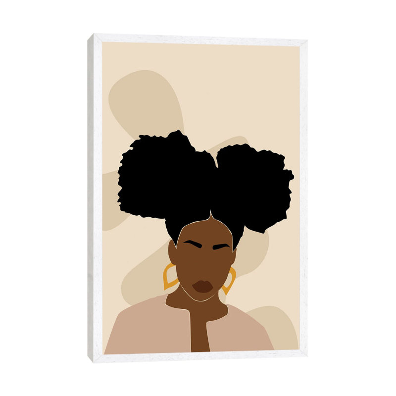 Afro Girl Abstract Art by Tysee Ciage - Gallery-Wrapped Canvas Giclée on Canvas, White Floated Frame, 152.5 cm H x 101.5 cm W